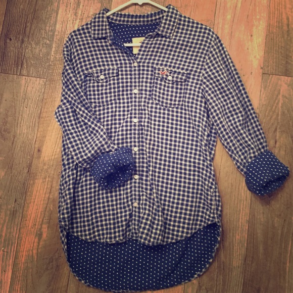Hollister Large gingham print button up
