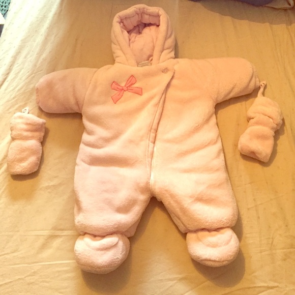 Pink Asorba snowsuit 0-3 months