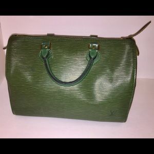 Louis Vuitton Vintage Green Epi Satchel