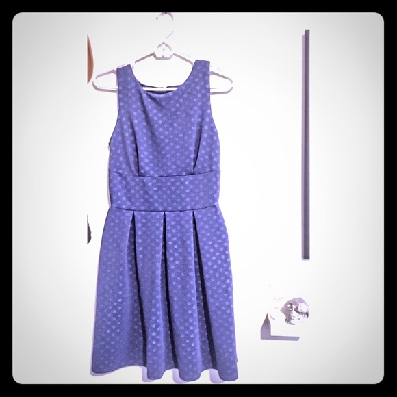Dorothy Perkins Fit n Flare Blue Polk-a-Dot Dress