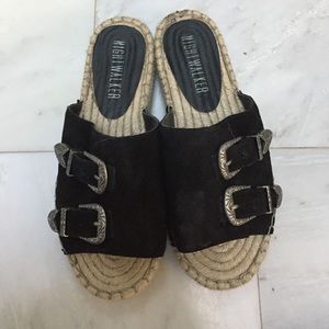 Nightwalker suede slip on espadrilles