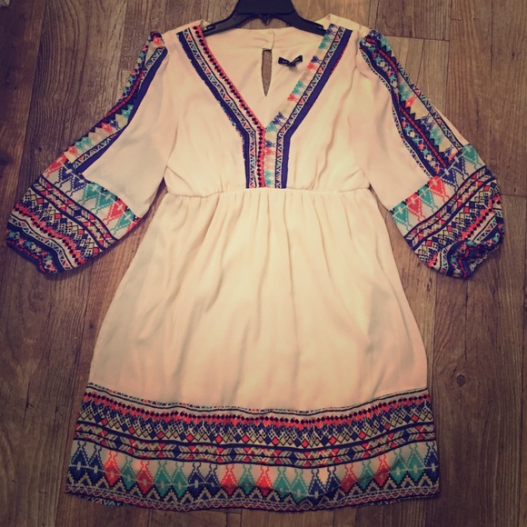 Aztec print dress