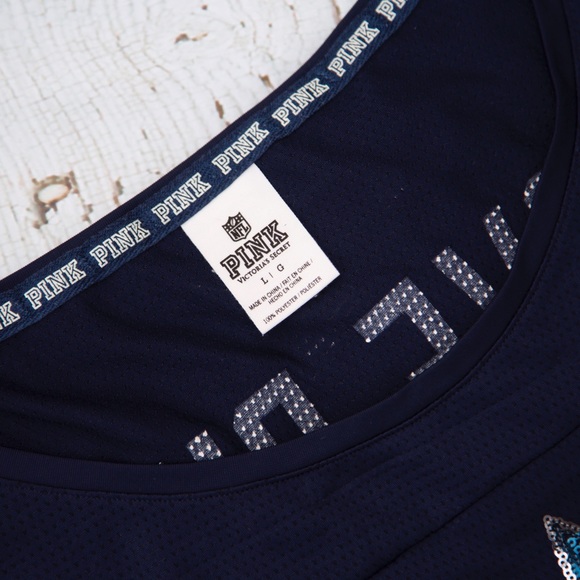 PINK Victoria's Secret DALLAS COWBOYS Jersey crop - Picture 2 of 4