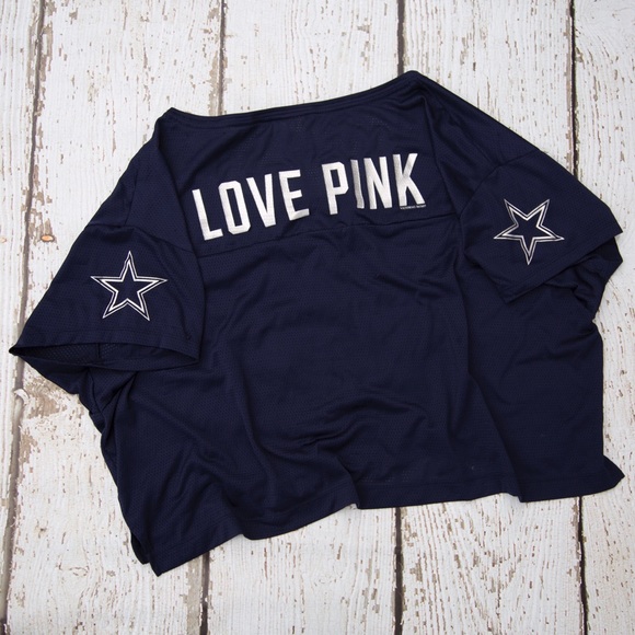 PINK Victoria's Secret DALLAS COWBOYS Jersey crop - Picture 3 of 4