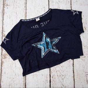 PINK Victoria's Secret DALLAS COWBOYS Jersey crop