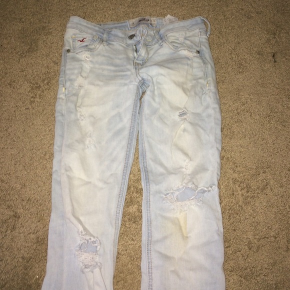 ripped Hollister jeans