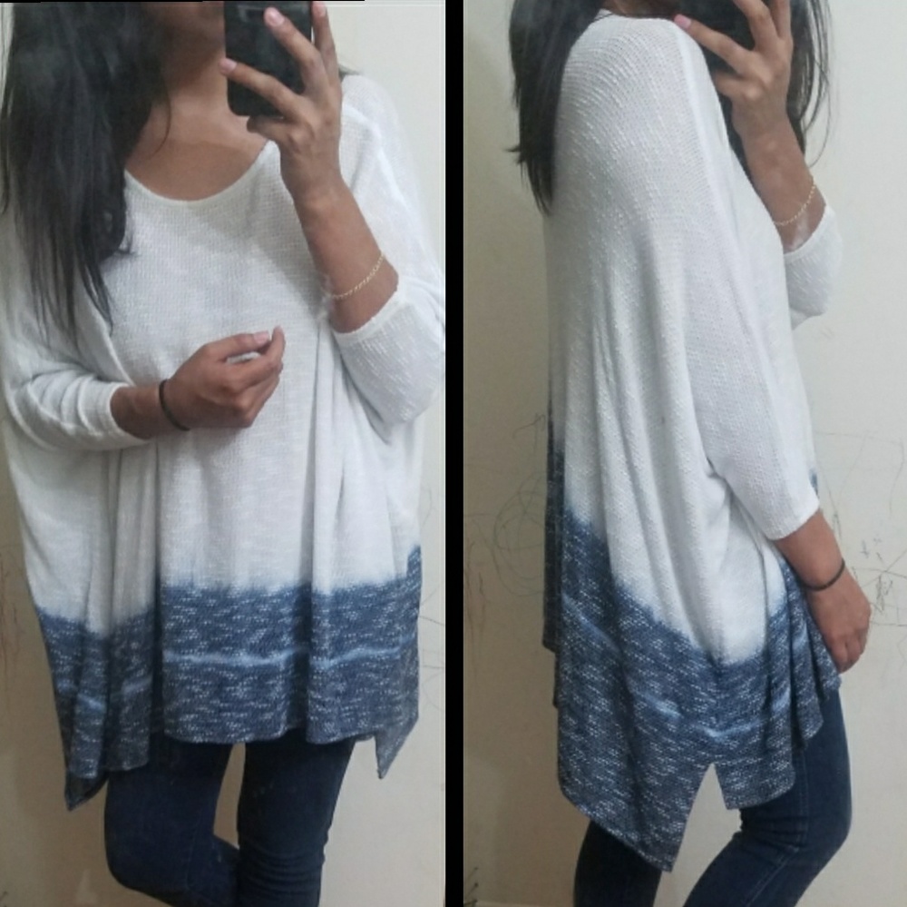 TIE DYE SLUB KNIT OVERSIZED TOP - Picture 4 of 4