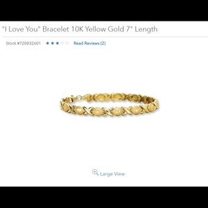 10k gold engraved "I love you" bracelet.