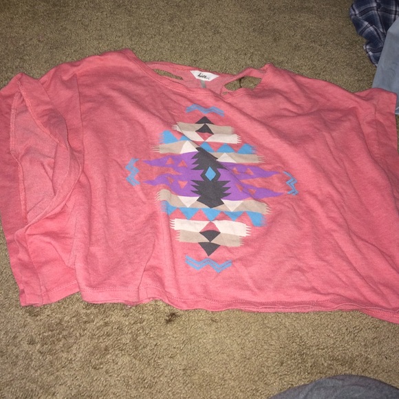 short sleeve open back shirt