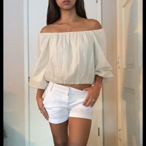 H&M Cropped Over-the-Shoulder Top