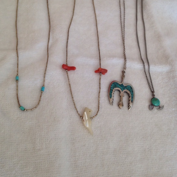 💙Assorted Vintage Coral&Turquoise Stone Necklaces