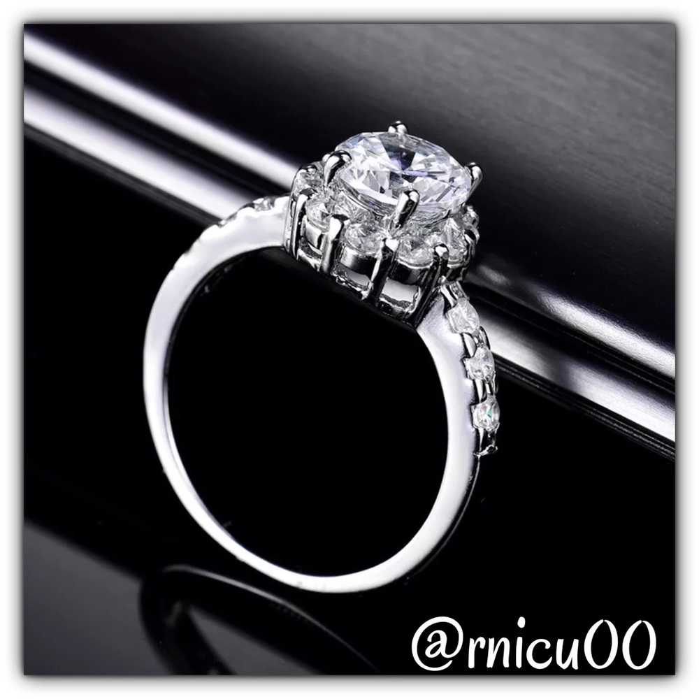 💖Last 1! 1.5tcw Topaz 18K Gold Sparkling Ring! - Picture 2 of 7