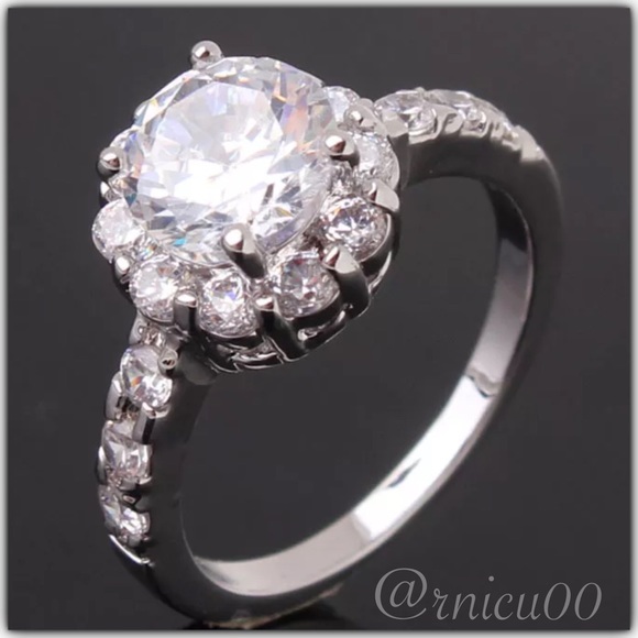 💖Last 1! 1.5tcw Topaz 18K Gold Sparkling Ring! - Picture 3 of 7