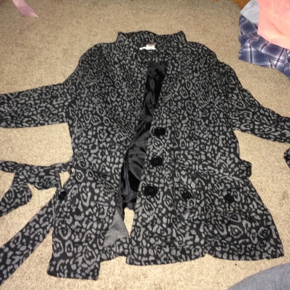 leopard buttoned jacket