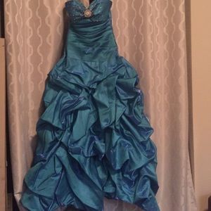 Blue ball gown