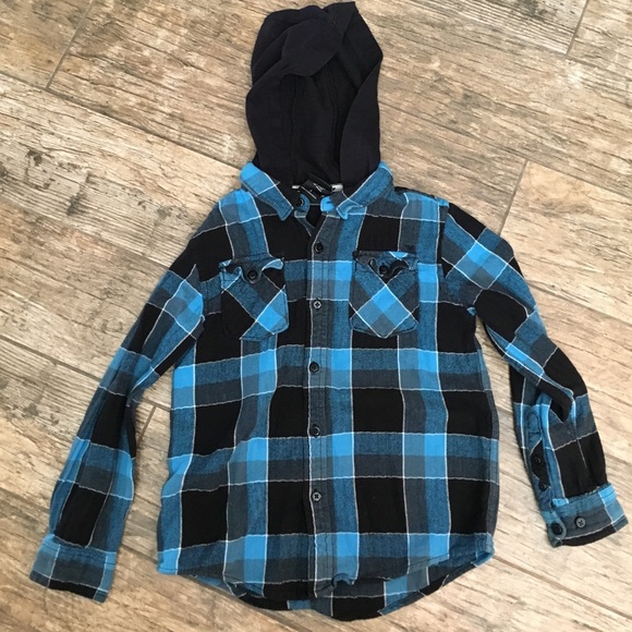 Shawn white hooded flannel