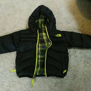 Black North Face Toddler Boy Reversible Puffer