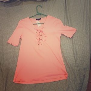 Lace up T-shirt