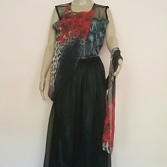 Georgette 2pcs lehengas - Picture 2 of 3