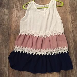 Multi color dressy tank