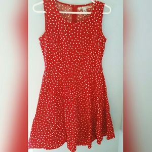 American Rag Red and White Polka Dot Dress