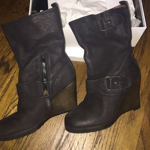 Black Leather Halogen boots