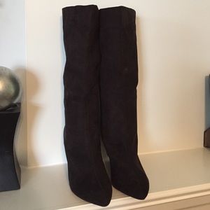 Wedge Suede Boots - LIKE NEW