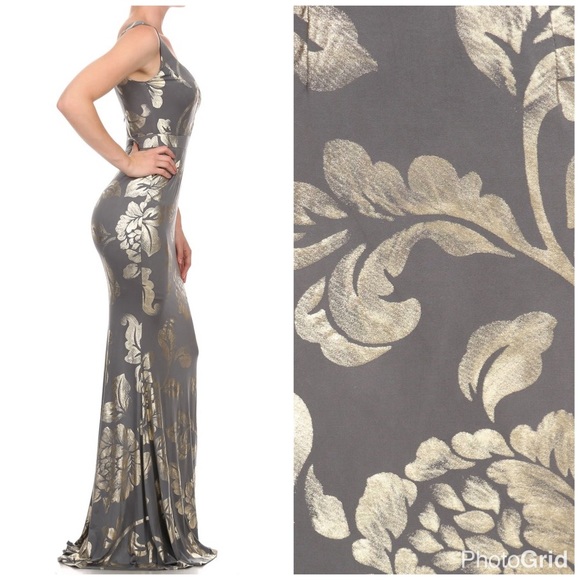 🎉SOLD 🎉Leaf 🍃 Print Motif Maxi - Picture 2 of 2