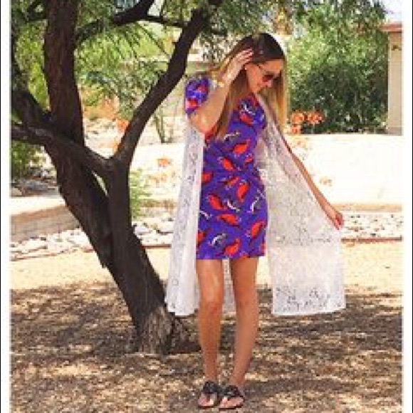 LuLaRoe Medium Joy - White Lace