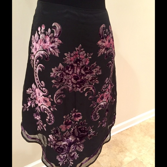 Printed Asymmetrical Skirt