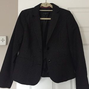 Black & Cream Fitted Blazer