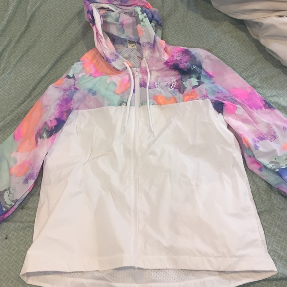 VS Pink watercolor anorak