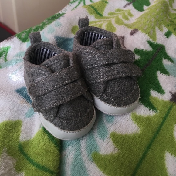 Grey Newborn Shoes/ Carters