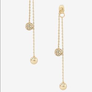 Express Fireball And Metal Bead Dangle Earrings