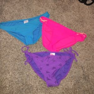 BUNDLE: 3 bikini bottoms size medium