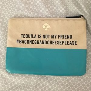 Kate spade canvas zipper pouch