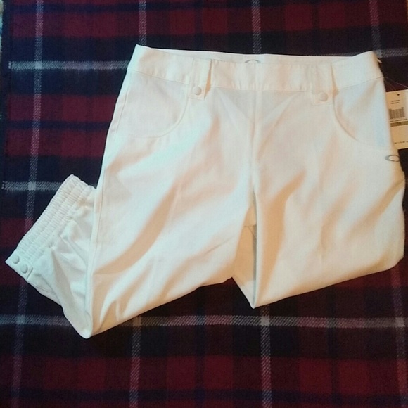 Brand New Oakley Palm White Capri Cropped Pants - Picture 2 of 4