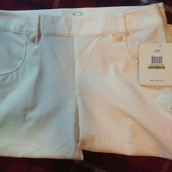 Brand New Oakley Palm White Capri Cropped Pants - Picture 4 of 4