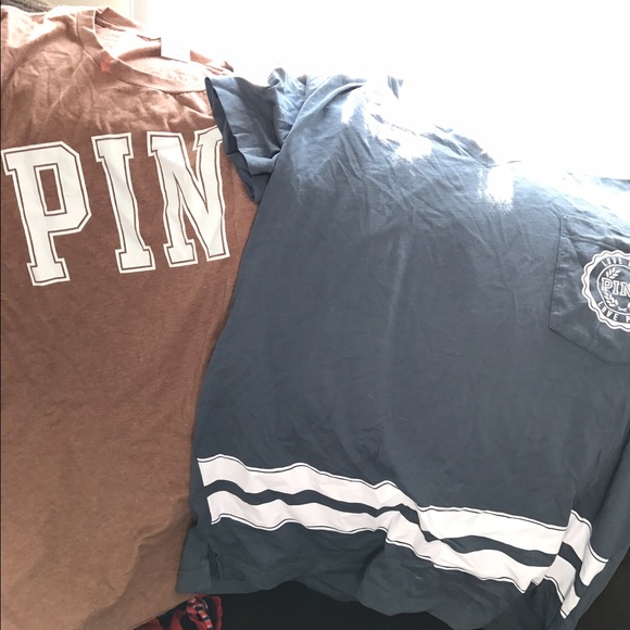 VS pink v neck shirts