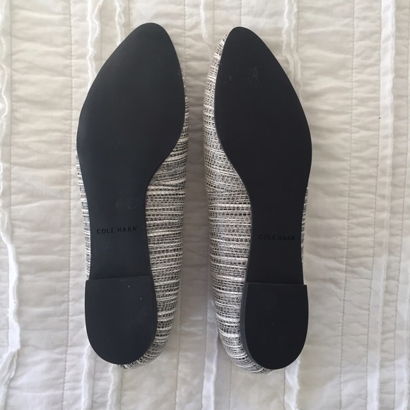 Cole Haan Skimmer Flat Black & White Size 8.5 - Picture 3 of 4