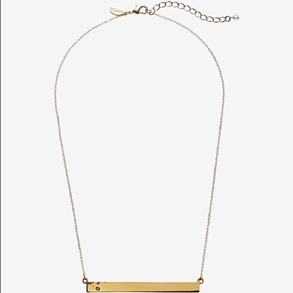 Express Single Stone Bar Pendant Necklace - Picture 1 of 1