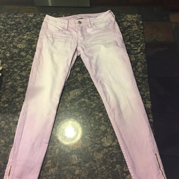 American Eagle Outfitters light purple jeans
