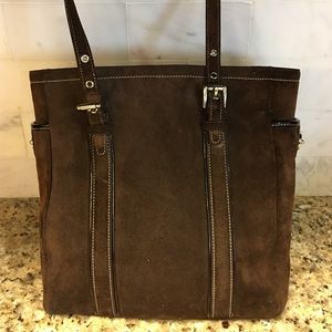 Coach Brown Suede Handbag