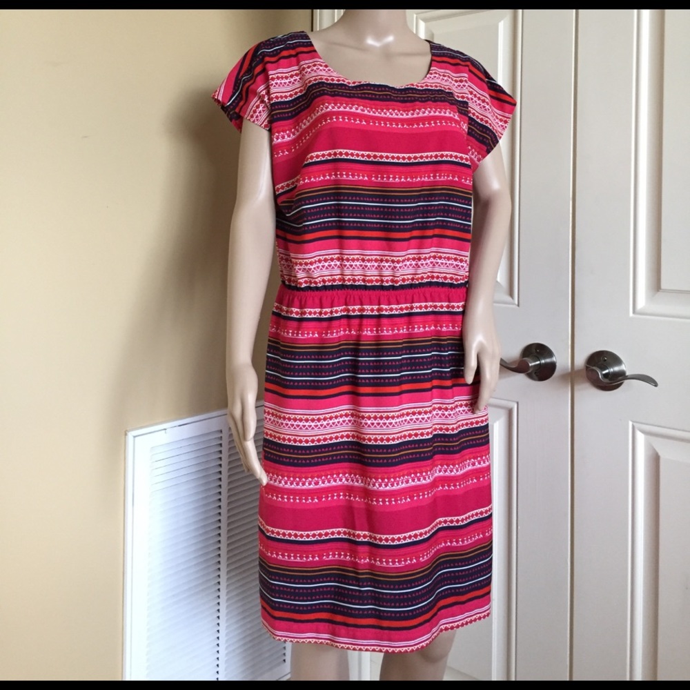 🎉Cute Flowy Striped Sleeveless Geometric Dress!🎉