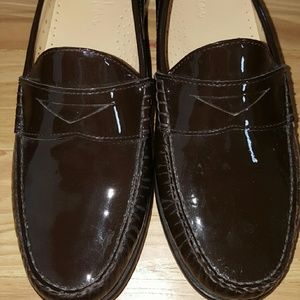 Cole Haan brown patent leather loafers