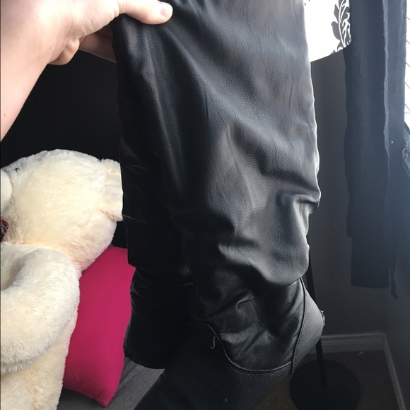 Leather boots