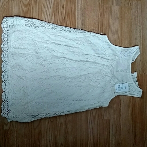White, baby doll, lace, boho dress