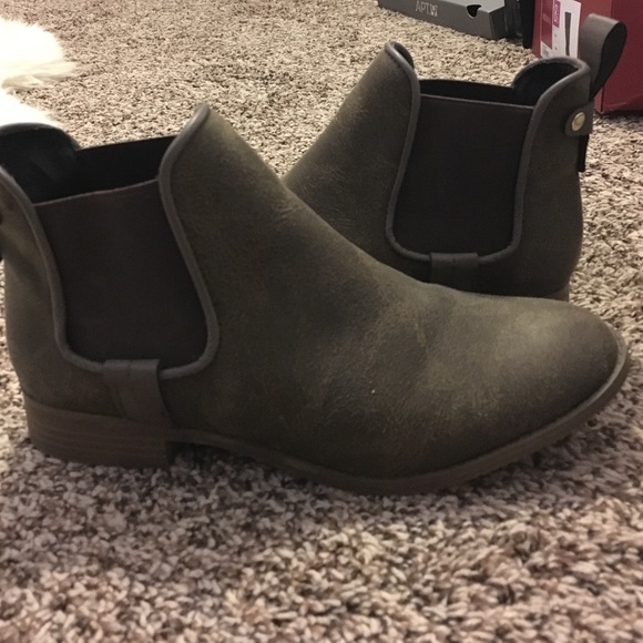 Olive green booties