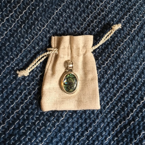 Genuine Sterling and Abalone Pendant