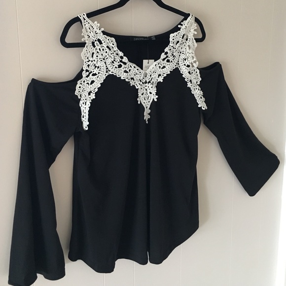 Zanzea Exposed Shoulder Long Sleeve Blouse Size 14